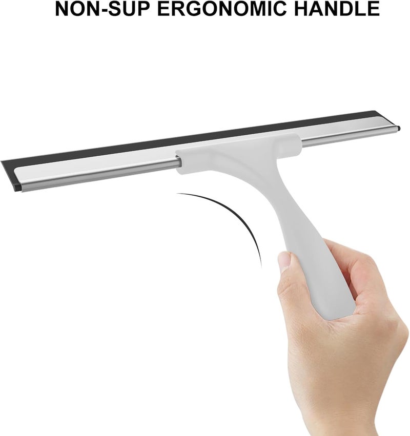 SetSail Shower Squeegee for Glass Doors All-Purpose Squeegee for Shower Glass Door Heavy Duty Window Squeegee with Hook for Car Window Cleaning 12 Inches - Image 3